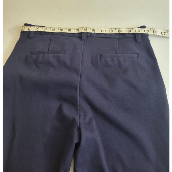 Kut From The Kloth Navy Blue Sawyer Side Striped Cropped Pants Women's Size 8 - Picture 3 of 11